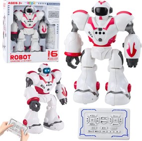 LEAN Toys Interaktívny diaľkovo ovládaný robot RC 16 funkcií Svetlá Zvuky Ružová