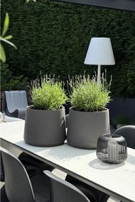 Kvetináč TROPICO, sklolaminát, výška 29 cm, antracit