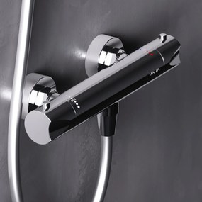 Ručná sprchová súprava AM.PM Hit F408TA46 s termostatickou sprchovou batériou, chróm