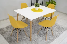 Set jedálenských stoličiek OSAKA horčicové (hnedé nohy) 4ks
