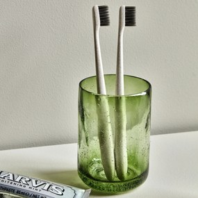 House Doctor Sklenený stojanček na kefky Wah Green