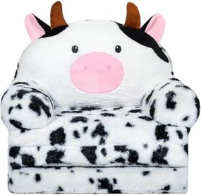 LEAN Toys Skladacie kreslo Krava Krava 3 úrovne Biela čierna 50x50cm