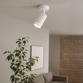 Bodové svietidlo Pipe Ring, 1x biele kovové tienidlo, w