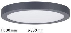 Paulmann Abia LED panel Ø 30 cm 2 700K tmavosivá