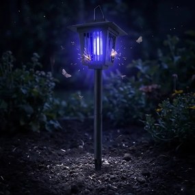 Bluegarden Bluegarden, LED solárna lampa proti hmyzu 15x15x27 cm J-22, čierna, OGR-02107