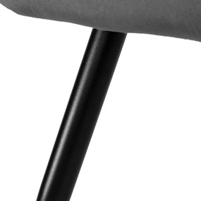 Jedálenská stolička ATLANTA zamatová, grafitová