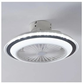 Eglo Eglo 35141-LED Stmievateľný stropný ventilátor ALBUFEIRA 25,5W/230V biela/šedá +DO EG35141