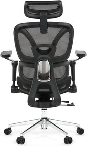 Kancelárska ergonomická stolička PORTE — sieťovina, čierna