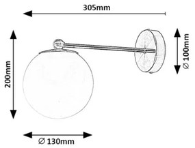 Rabalux 71081 - Nástenné svietidlo KIARA 1xE27/35W/230V zlatá