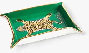 Dekoračný porcelánový podnos so zlatými akcentmi Tiger