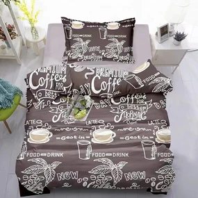 Bavlnené obliečky COFFEE hnedé