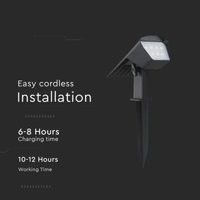 LED solárne svietidlo 2v1 LED/1,3W/3,7V 3000/4000/6400K IP65 1200 mAh