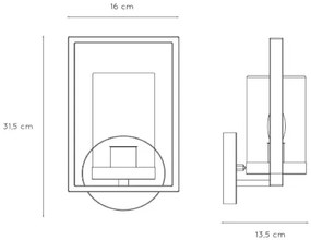 Lucide 29827/01/30 - Vonkajšie nástenné svietidlo NISPEN 1xE14/40W/230V IP44