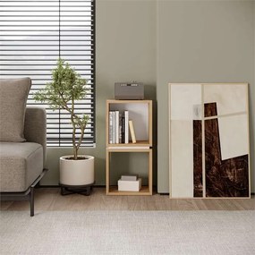 Nízka knižnica Houseland Lofty 2 dub safírový/biely