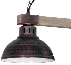 Luster na reťazi HAKON 3xE27/60W/230V patina