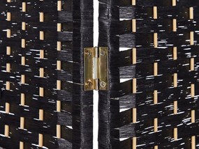 4-dielny skladací paraván 178 x 163 cm čierny LAPPAGO Beliani