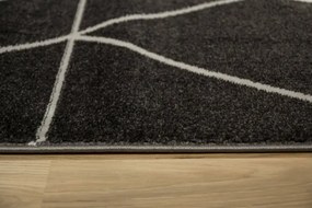 Behúň Lima C877A tmavosivý / krémový, trojuholníky