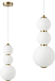 Toolight Toolight, LED závesné svietidlo, 15cm, 14W, 3000K, 2000lm, LHJ113-3CP, zlatá matná/biela, OSW-03252