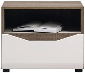 Nočný stolík Lionel Li13 Dub S./ Biela