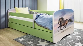 XXXLutz POSTEĽ PRE DETI A MLÁDEŽ 80/160 cm, zelená, biela MID.YOU - Detské izby - 00214200022R