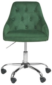 Zamatová kancelárska stolička zelená PARRISH Beliani