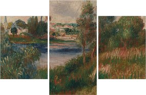 Obraz - Auguste Renoir, Landscape at Vetheuil, reprodukcia (90x60 cm)