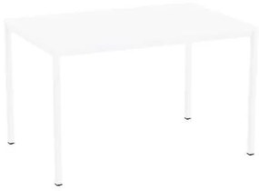 Jedálenský stôl Versys s bielym podnožím RAL 9003, 120 x 80 x 74,3 cm, biely