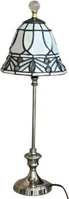 Stolná lampa Tiffany ANTIK SLENDER Metal Base Crystal 50*Ø18