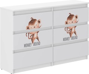 Wooden Toys Detská komoda R-120 SAFARI OPICA