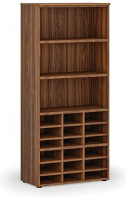 Triediaci regál PRIMO WOOD, 800 x 420 x 1781 mm, 18 priehradiek, orech