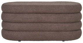 Hnedá lavica z textílie buklé Dartford – House Nordic