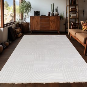 AKCIA: 160x230 cm Kusový koberec Sahara 1112 Cream, biela, obývacia izba, Ayyildiz