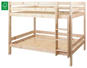 Detská poschodová posteľ 90 cm Braceaba (smrek masív) (s roštom). Vlastná spoľahlivá doprava až k Vám domov. 1116246