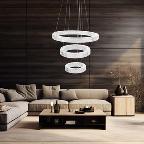 Toolight Toolight, LED stropné svietidlo 60cm, 76W, 4000K, MS008-CP, chrómová, OSW-09618