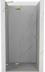 Mexen, Mexen Lunar výklopné sprchové dvere 90 cm, transparentné, zlaté - 834-090-000-50-00-L