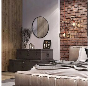 Tutumi Tutumi, okrúhle zrkadlo 50 cm v čiernom ráme MR18-20500, čierna, HOM-03687