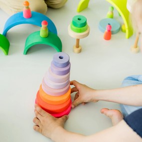 Grimm's - Kónická stohovacia veža - neónovo ružová