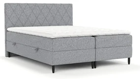 Sivá boxspring posteľ s úložným priestorom 180x200 cm Gwen – Maison de Rêve