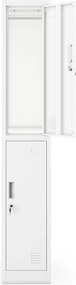 Šatníková skriňa pre zamestnancov biela IGOR 1 Plus 316,5 x 1850 x 450 mm