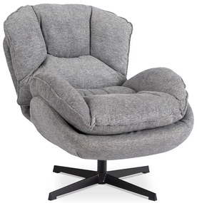 Relaxačné otočné kreslo DALILA sivé