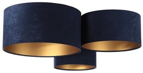 Stropné svietidlo SPACE 3xE27/60W/230V modrá/zlatá