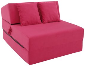 Skladacie kreslo/matrac PELOS, tmavo ružová