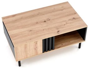 Konferenčný stolík Giselle, dub artisan / čierna