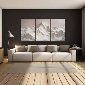 DUBLEZ | 3-dielny obraz hory - Snežné ticho