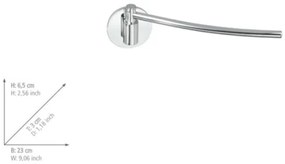 WENKO 5639100 - Držiak na utierky TURBO-LOC KÜCHE 23x6,5 cm nerez/strieborná