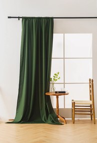 Tmavozelený záves OXFORD 140x270 cm Zavesenie: Riasiaca páska
