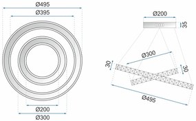 Toolight - LED stropné svietidlo + diaľkové ovládanie APP418-CP, chrómová, OSW-65016