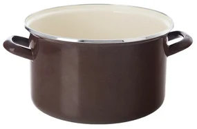 Orion Smaltovaný hrniec s lemom Brown, 6,5 l, 6,5 l