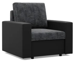 Kreslo LUNA tmavosivé / čierne