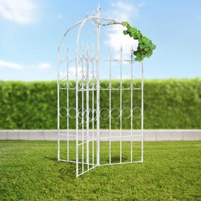 Mriežka na popínavé rastliny Flowton - starožitná biela